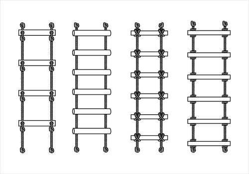 Rope Ladder Outline Free Vector