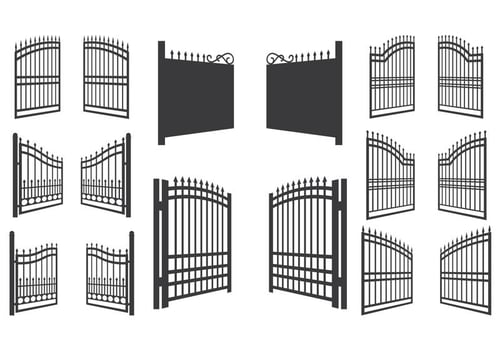 Open Gate Vector Illustration