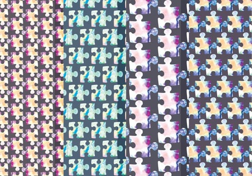 Vector Puzzle Pieces Patterns