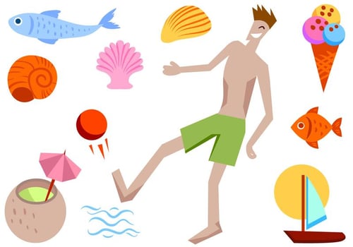 Free Beach Summer 2 Vectors