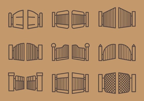 Free Open Gate Icons Vector