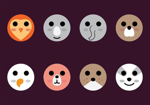 Animal Head Icon Vector
