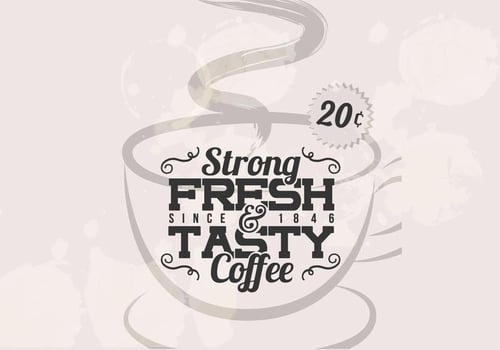 Strong Coffee Vintage Vector