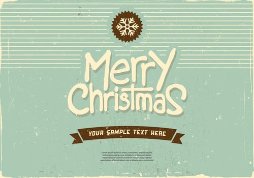 Merry Christmas Snowflake Vector
