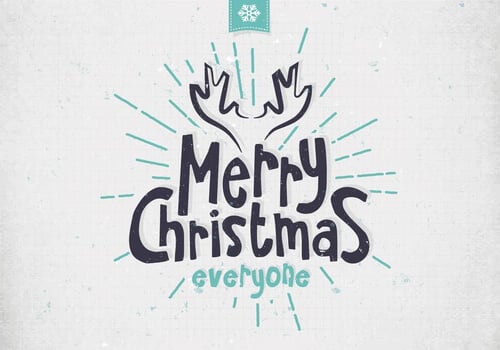 Merry Christmas Minimalist Vector