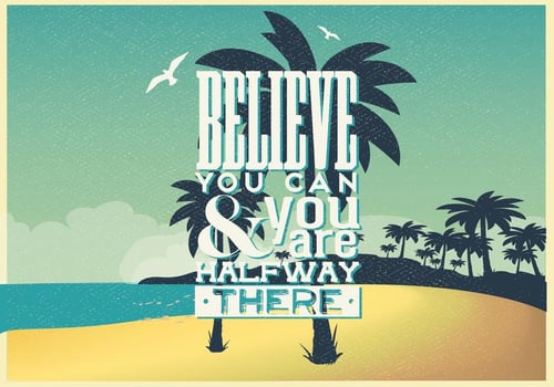 Inspirational Beach Poster vector