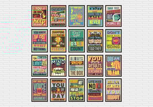 Motivational Poster Gallery Vector