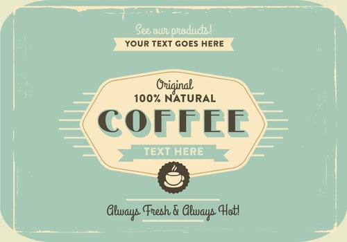 1960s Coffee Logo Vector
