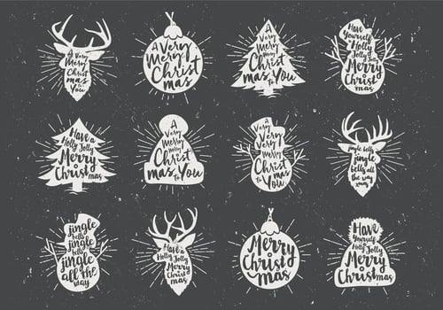 Chalkboard Christmas Icon Vector