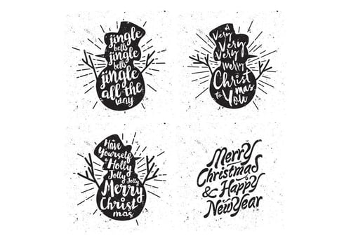 Snowmen Snowy Collection Vector
