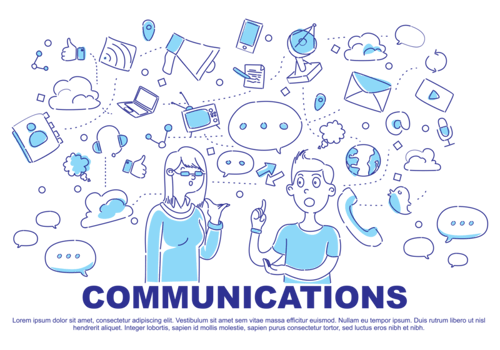 Comunication Doodle Vector Illustration