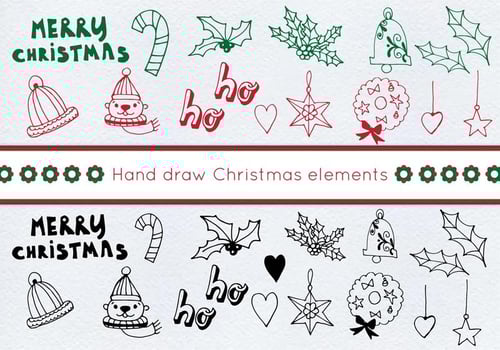Free Vector Christmas Set