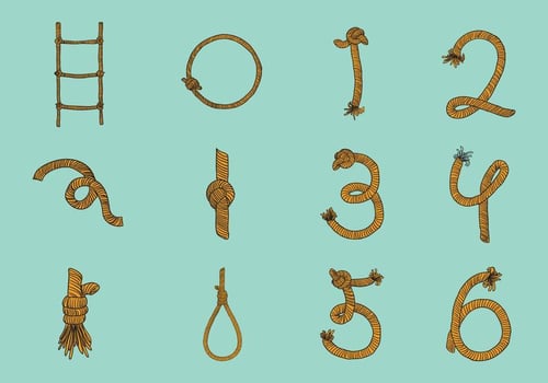 Set Of Rope  vector