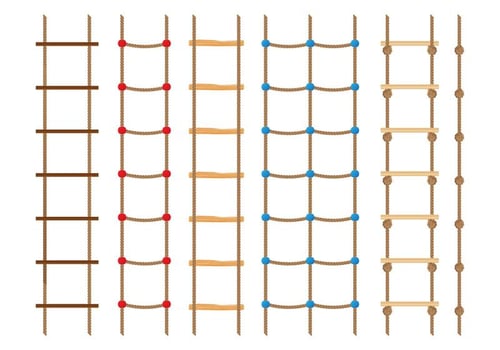 Rope Ladder Collection vector