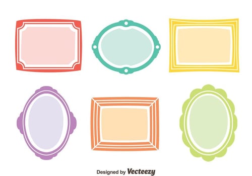 Colorful Frame Vector Set