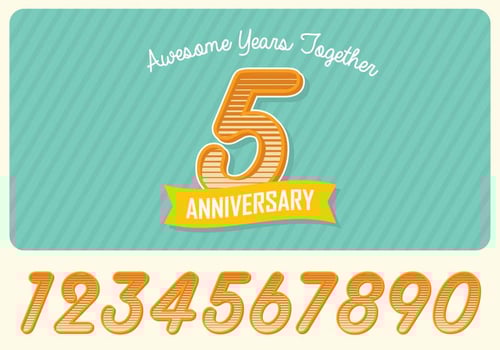 Anniversary Greeting Card vector