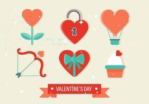 Vector Valentine's Day Elements