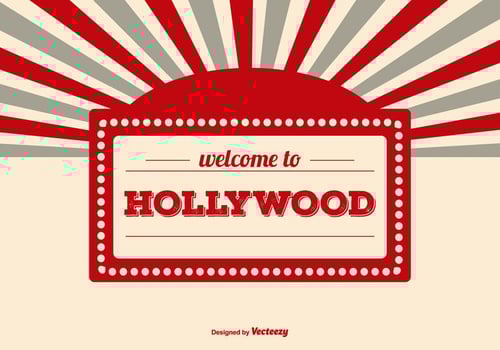Welcome to Hollywood Illustration vector