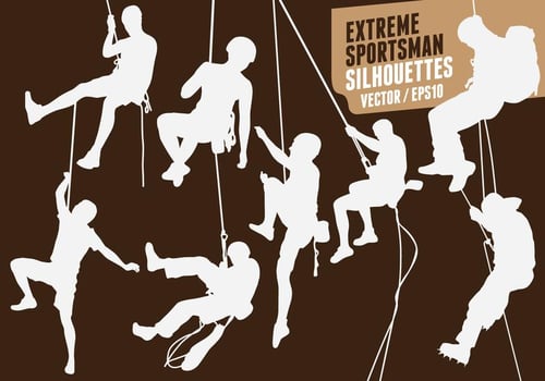 Climbing Vector Silhouettes