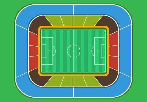 Football Ground Stadium Top View vector