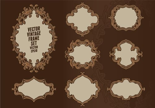 Baroque Frame Set vector