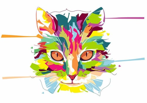 Cat - Animal Life - Pop Art Portrait vector