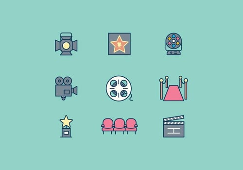 Free Hollywood Icon vector