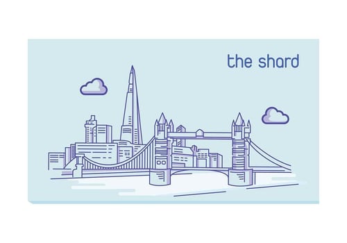 The Shard lineart  vector