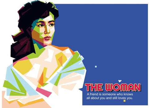 The Woman - Indonesian Life - WPAP vector