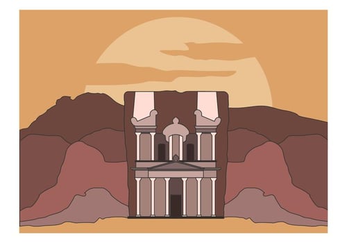 Free Treasury At Petra Vector