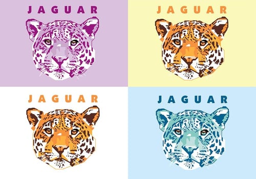 Jaguar - Animal Life - Popart Portrait vector