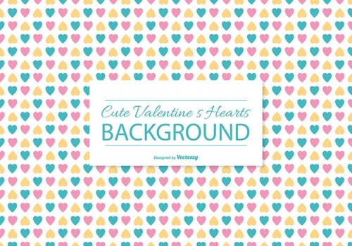 Cute Colorful Heart Pattern Background vector