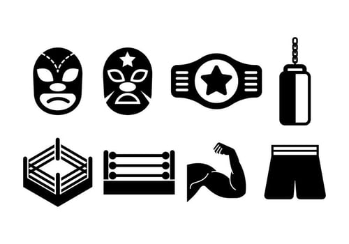 Free Wrestling Icons vector