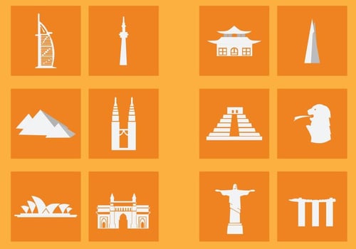 Popular Landmark Icon vector
