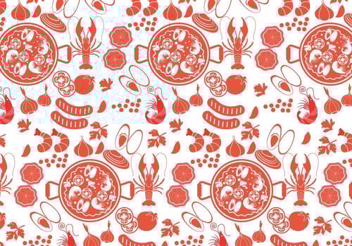 Paella Pattern Vector