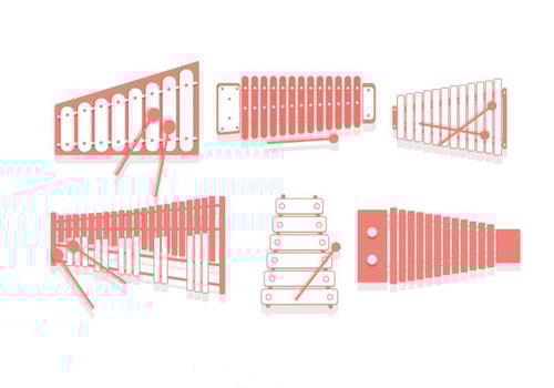 Marimba Top View Vector