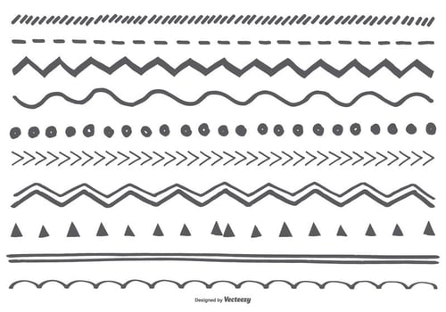 Cute Sketchy Borders Collection vector