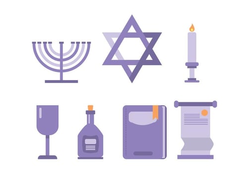 Shabbat Ceremonial Icon vector