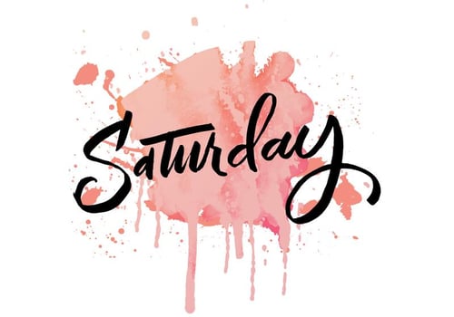 Saturday Watercolor Lettering vector