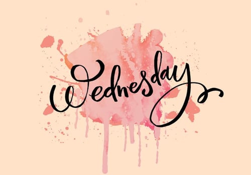 Wednesday Inky Watercolor vector