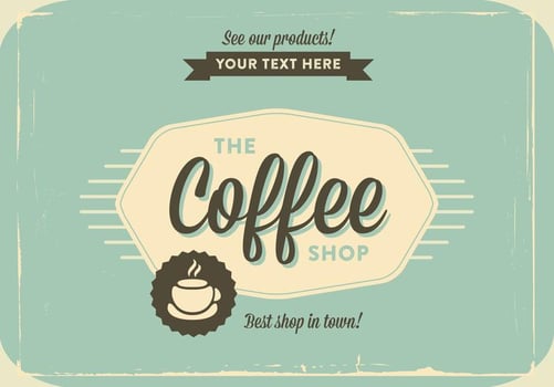 Coffee Shop Vintage Vector