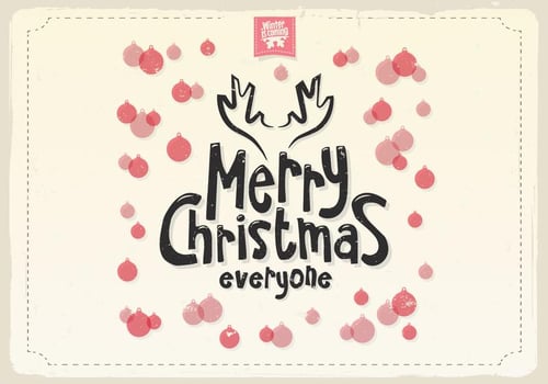 Merry Christmas Ornaments Vector