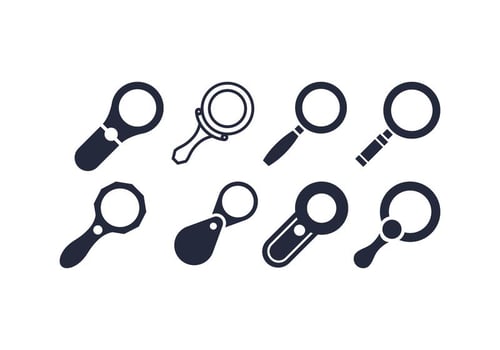 Magnifying glass vectors