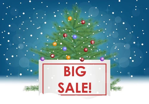 Big Sale With Sapin Tree vector