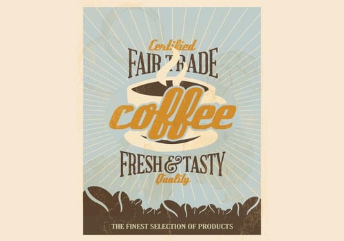 Certified Fair Trade Coffee Vector