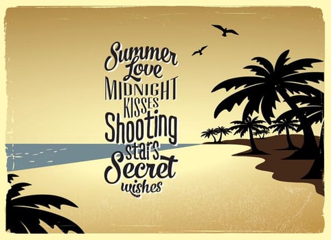 Romantic Summer Beach Vector
