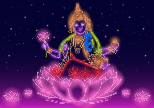 Indian Goddess Lakshmi vector