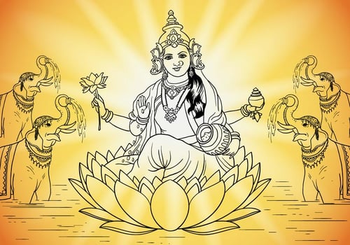 Goddess Lakshmi vector