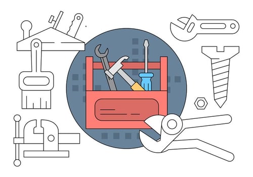 Free Collection With Tools vector