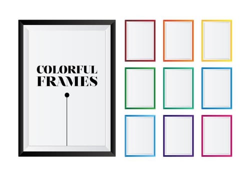Colorful Vector Photo Frames